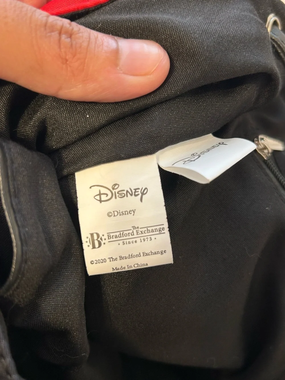 Disney Bradford Exchange Mickey Minnie Sweethearts Backpack Red Black Gray